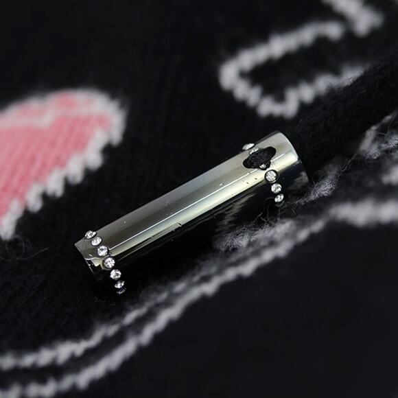 Authentic CHANEL Cashmere Zipper Zip-Up Hoodie Sweater Jacket Black Multicolor - Picture 11 of 13